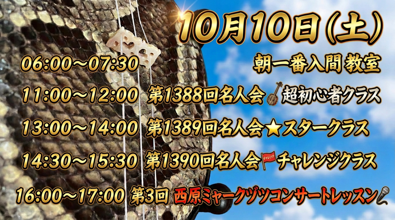 10月10日(土) 予定・YouTube